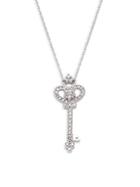 Saks Fifth Avenue 14k White Gold & Diamond Key Pendant Necklace