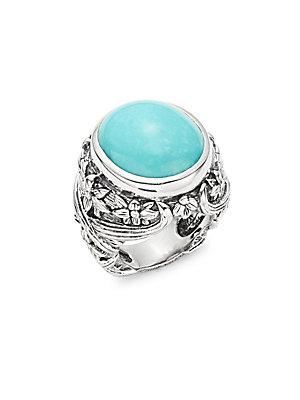 Stephen Dweck Turquoise & Sterling Silver Ring