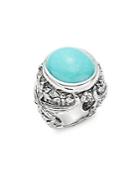 Stephen Dweck Turquoise & Sterling Silver Ring