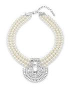 Saks Fifth Avenue Estate Crystal Pendant Necklace