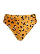 Red Carter Swim Leopard-print High-waist Bikini Bottoms