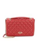 Love Moschino Logo Embroidered Quilted Shoulder Bag