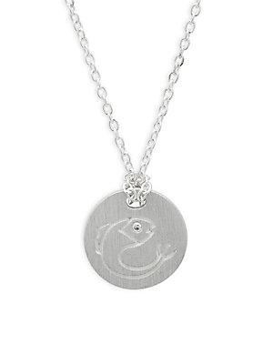 Roberto Coin Diamond And Sterling Silver Fish Pendant Necklace