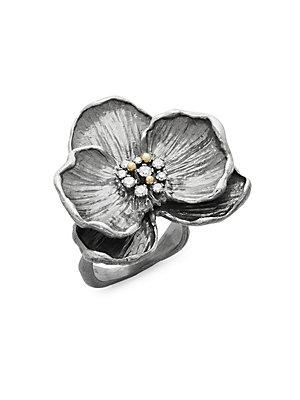 Michael Aram Orchid Diamond & Sterling Silver Ring