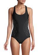 Dkny Embellished One-piece Swimsuit