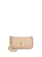 Love Moschino Quilted Faux Leather Roll Crossbody Bag