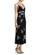 Derek Lam Cutout Floral Midi Dress