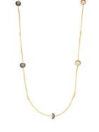 Freida Rothman 11mm Round White Pearl Bud Capped Station Necklace