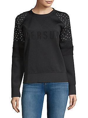 Versace Embellished Long-sleeve Sweater