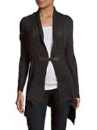 One A Cable Solid Cardigan