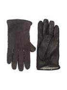 Saks Fifth Avenue Collection Shearling-lined Deerskin Leather Gloves