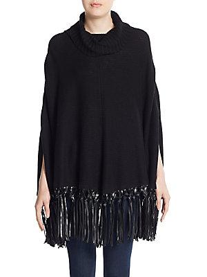 Saks Fifth Avenue Fringe Poncho