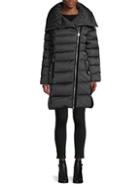 Tahari Brooklyn Asymmetrical-zip Down Puffer Coat