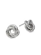 Saks Fifth Avenue Made In Italy Twisted 14k White Gold Earrings