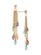 Rivka Friedman 18k Yellow Goldplated Multi-stone Chain Dangle-drop Earrings