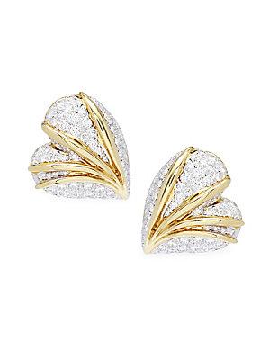 Estate Jewelry Collection Diamond & 18k Yellow Gold Earrings