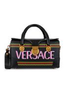 Versace Collection Leather Logo-front Top Handle Bag