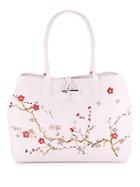 Longchamp Roseau Sakura Leather Shoulder Bag