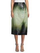 Calvin Klein 205w39nyc Graphic Leather Skirt