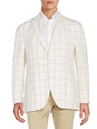 Boglioli Regular-fit Windowpane Cotton & Linen-blend Sportcoat