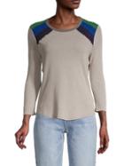 Free People In Rainbows Cotton Knit Top