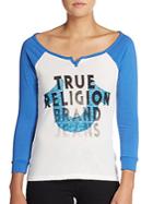 True Religion Graphic Raglan Tee