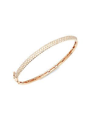 Effy Diamond And 14k Rose Gold Bracelet