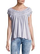 Free People Ruched Gathered Top