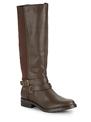 Kenneth Cole Reaction Equestrian Leather-blend Boots