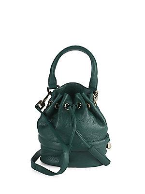 Luana Italy Theo Pebbled Leather Baby Bucket Bag