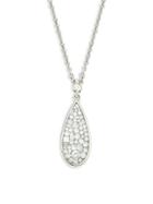 Plev 18k White Gold & White Diamond Pendant Necklace