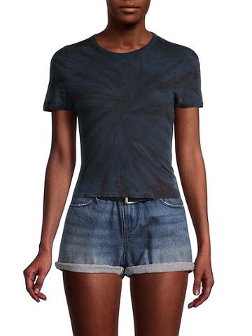 Rta Tie-dyed Cotton & Cashmere-blend Tee