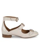 Chlo Tiered Buckle Leather Mary Jane Shoes