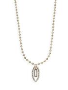 Freida Rothman Crystal Baguette Leaf Pendant Necklace