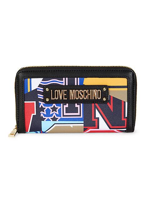 Love Moschino Varsity-print Zip-around Wallet