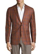 Saks Fifth Avenue Collection Windowpane Wool & Silk Blend Sportcoat