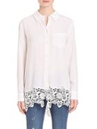 Equipment Reese Floral Embroidery Shirt