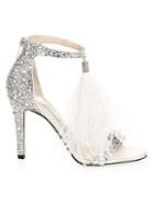 Jimmy Choo Viola Crystal-embellished & Feathered Sandals