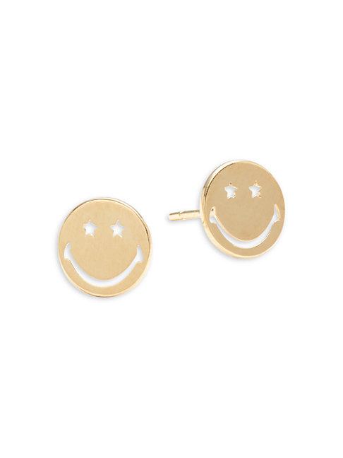 Saks Fifth Avenue 14k Yellow Gold Emoji Stud Earrings