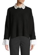 Joie Embellished Wool & Cashmere-blend Sweater