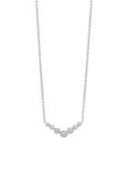 Danni 14k White Gold V-bezel Diamond Necklace