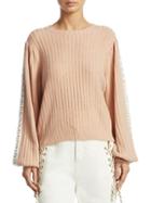 See By Chlo Lace-trimmed Wool-blend Sweater