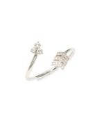 Ef Collection White Gold Trio Arrow Ring