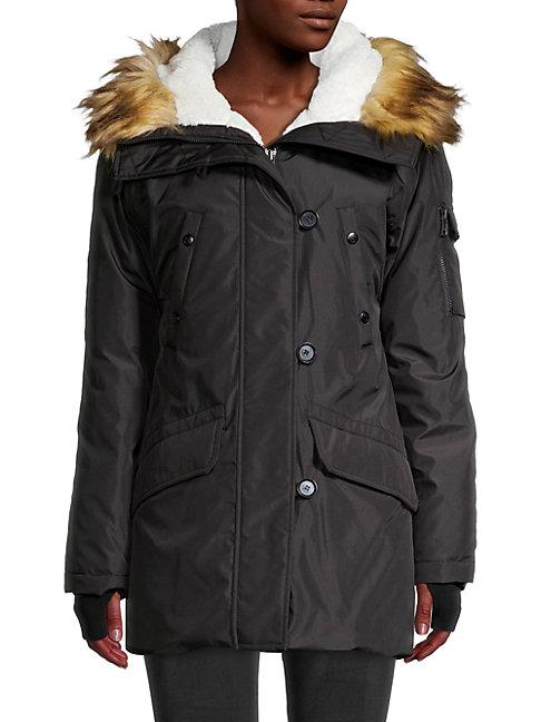 S13 Faux Fur-trim Hooded Jacket