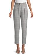 Cupcakes And Cashmere Lindley Paperbag Waist Plaid Crop Pants