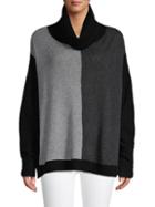 Qi Cashmere Colorblock Cashmere Sweater