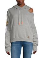 Peace Love World Cut-out Hoodie