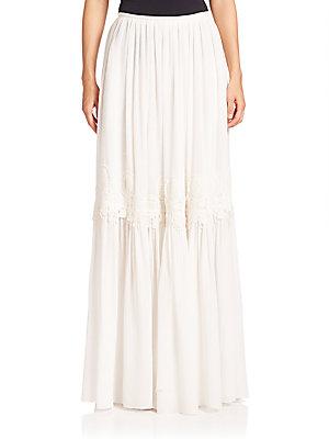 Chlo Guipure Lace Maxi Skirt