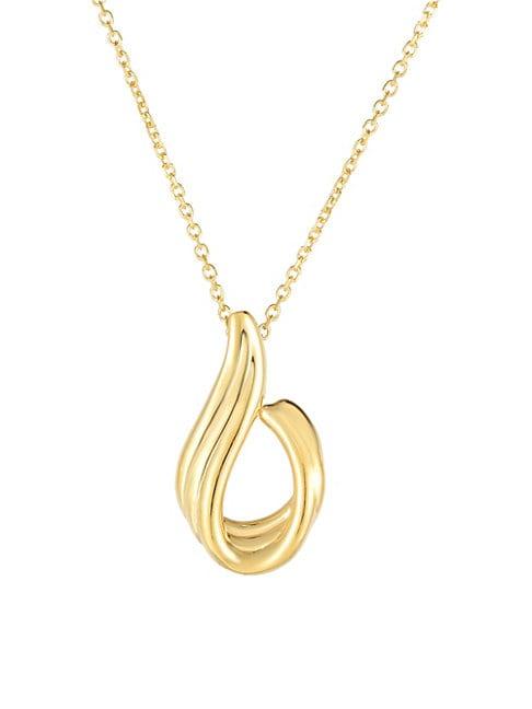 Sphera Milano 14k Yellow Gold Loop Pendant Necklace