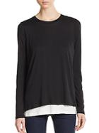 Vince L/s Dbl Layer Colorblock Tee